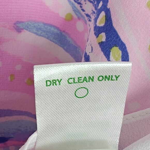 Lilly Pulitzer Jackie Shift Dress Size XXS Pink Blue Silk Lined Beachy - Picture 8 of 9